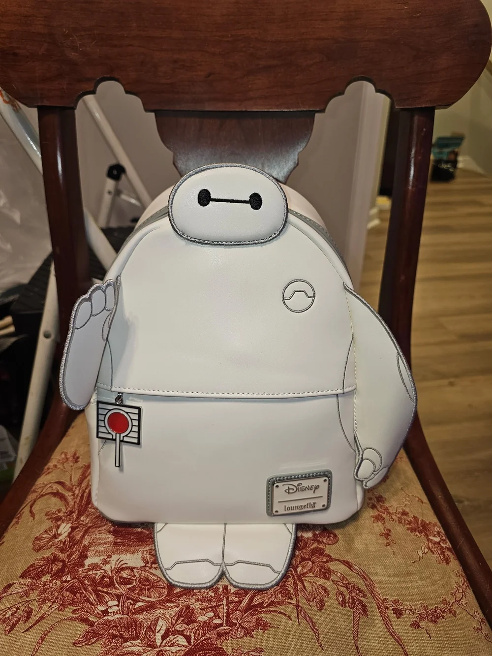 Loungefly White Baymax Disney  Character Mini Backpack with Lights & Sound